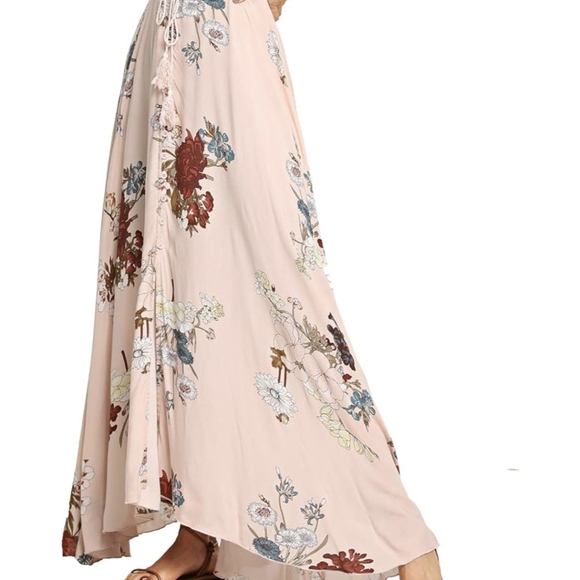 Milumia Women Button Up Floral Print Split Flowy Maxi Dress Pink Size Small - Picture 2 of 7